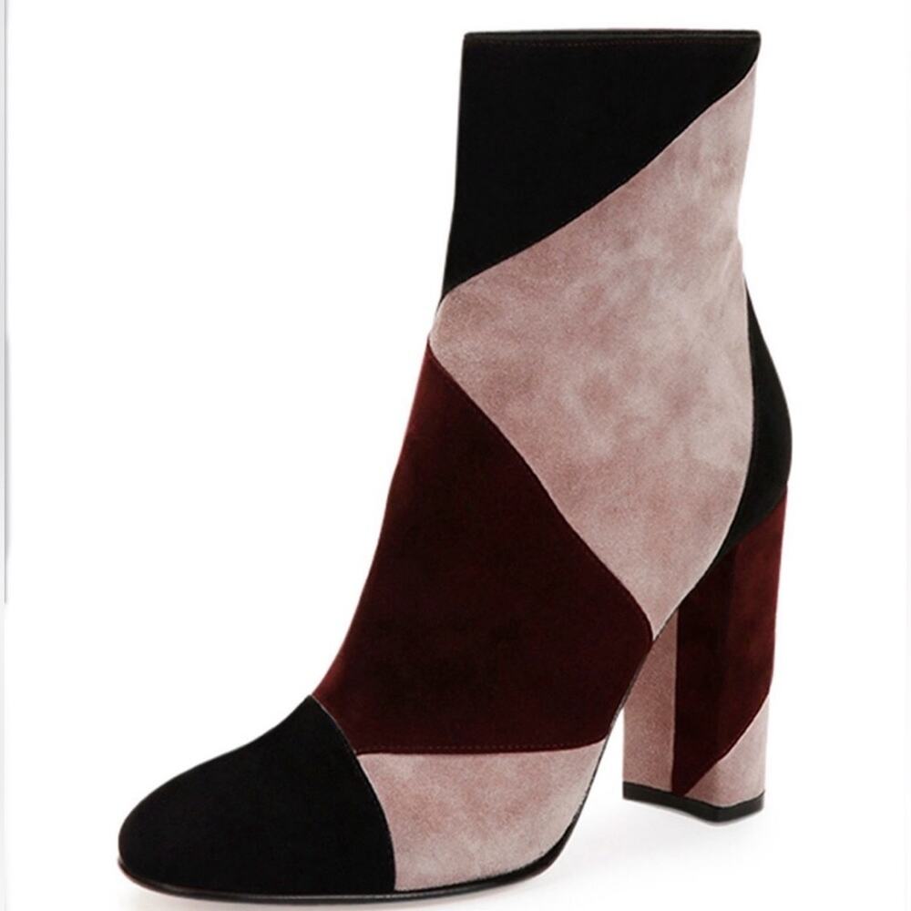 Gianvito Rossi Patchwork Suede High-Heel Boot